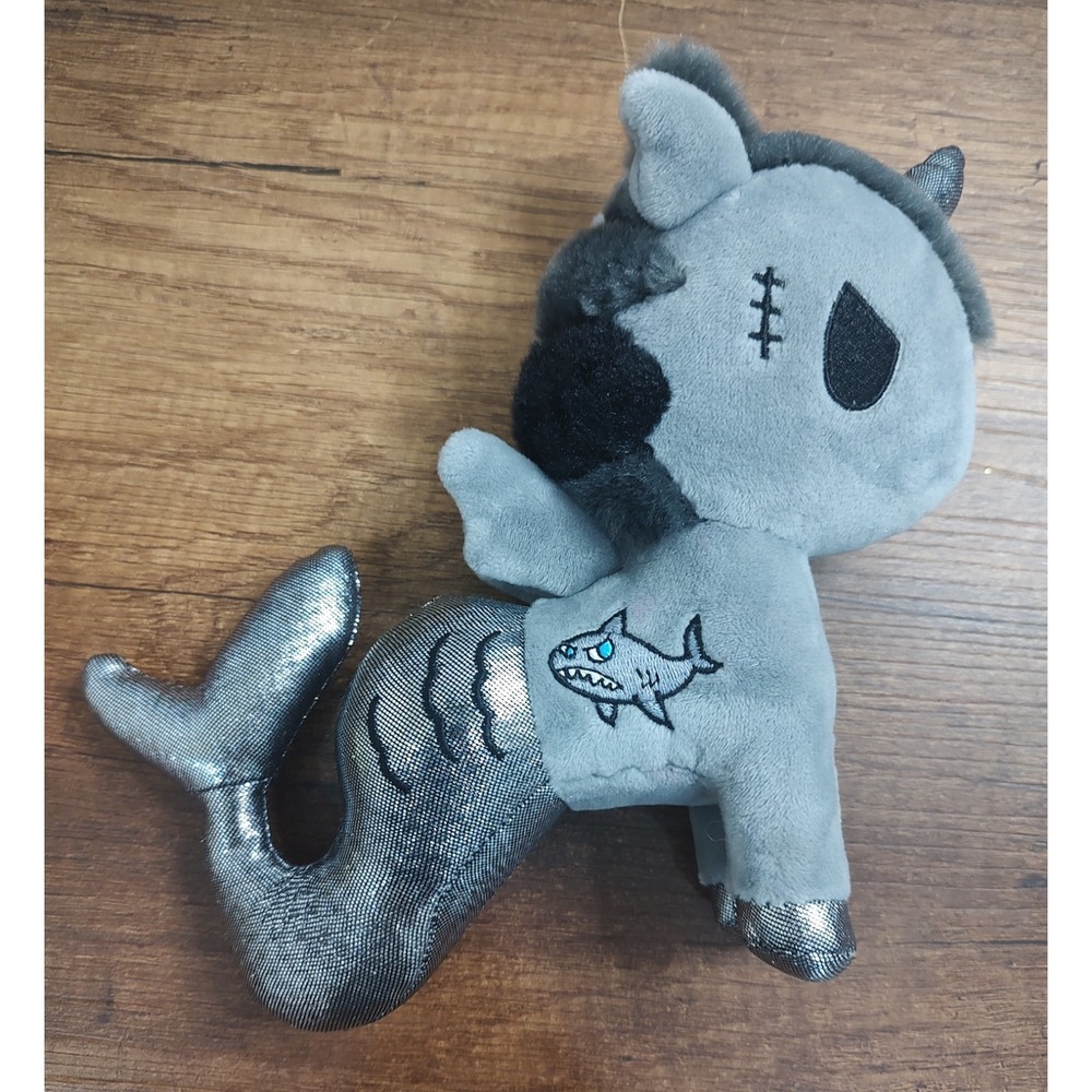 Tokidoki 15689 Sharkbite Mermicorno Grey Plush Figure 8" Mermaid Aurora World S4